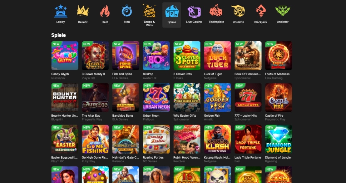 Need for Spin Online Casino: Eine große Auswahl an Spielen für Österreicher